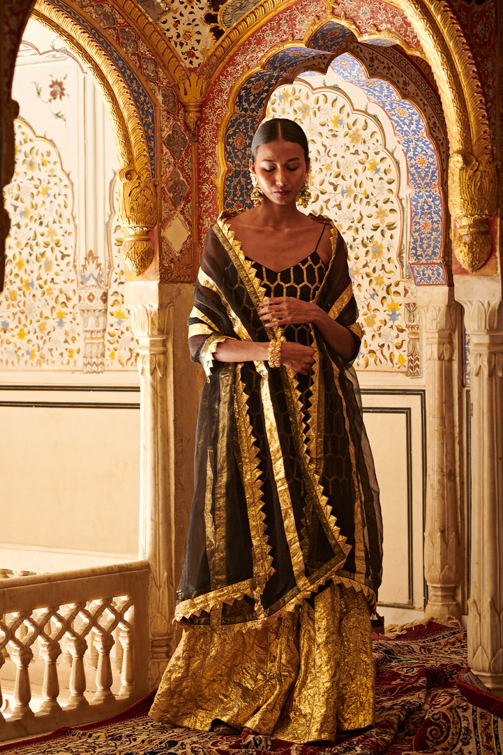 Surkh Sharara Set