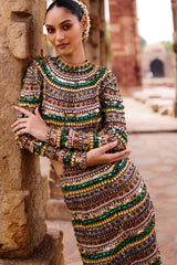 Nina Multimedia Crop Top And Skirt