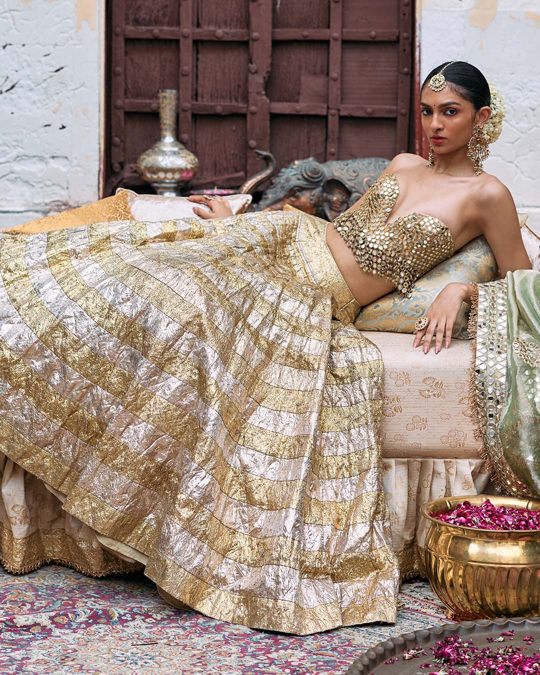 Kiran Sona Chandi Lehenga Set