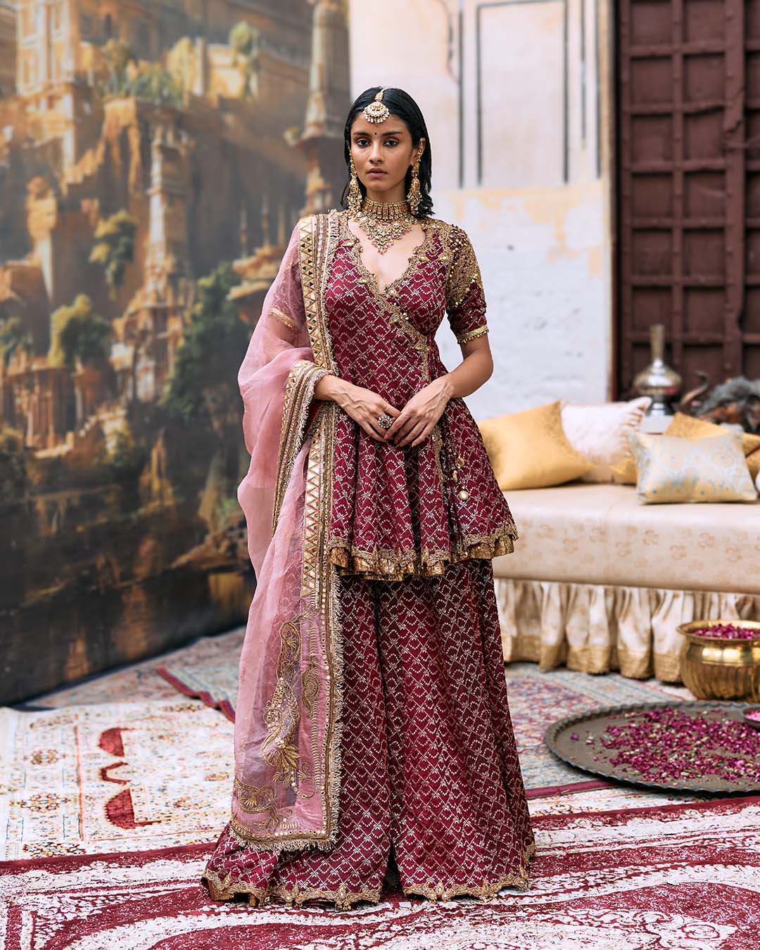 Vedi Peplum Sharara Set