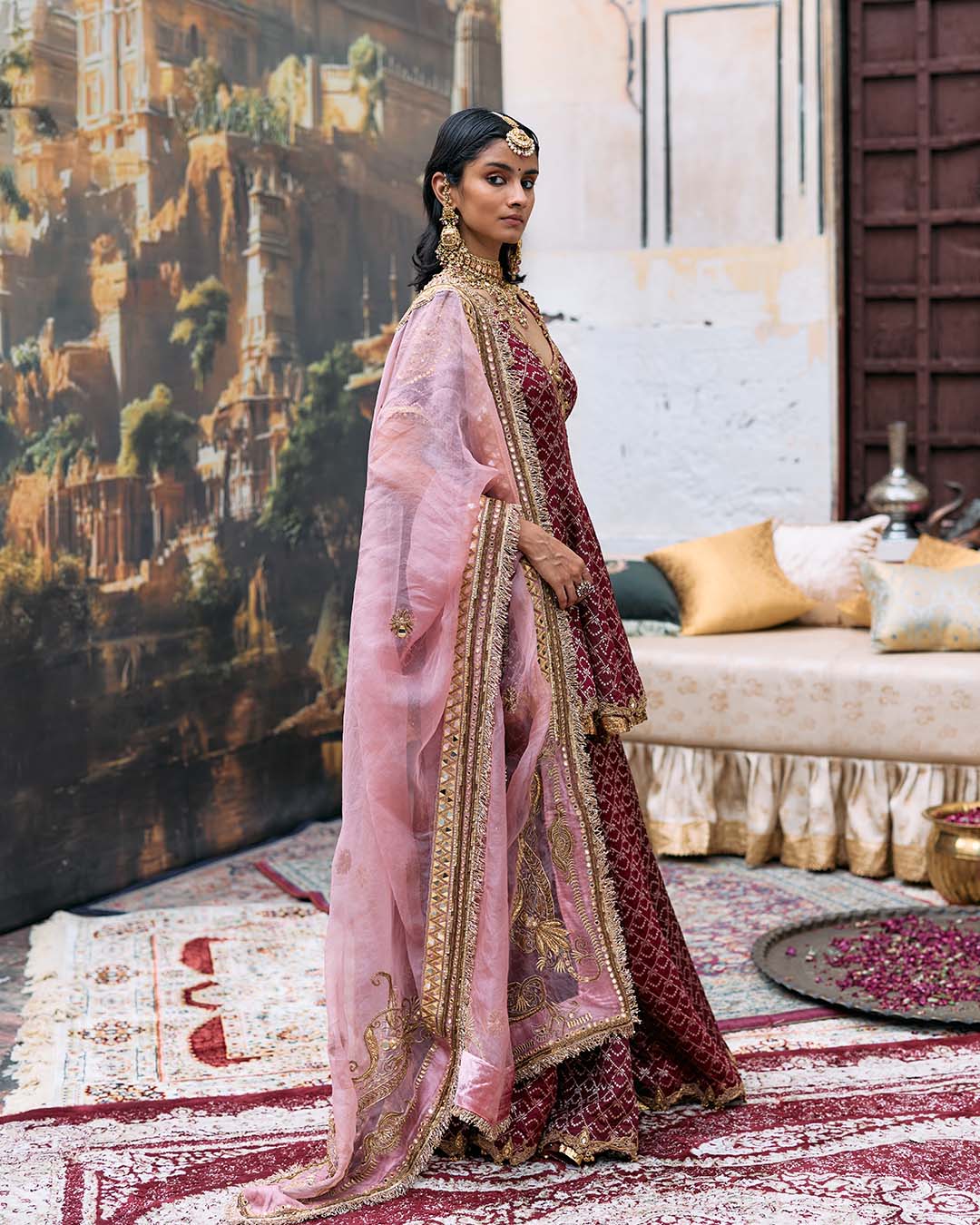 Vedi Peplum Sharara Set