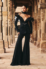 Ruqsha Black Blazer With Pants
