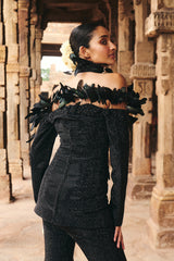 Ruqsha Black Blazer With Pants