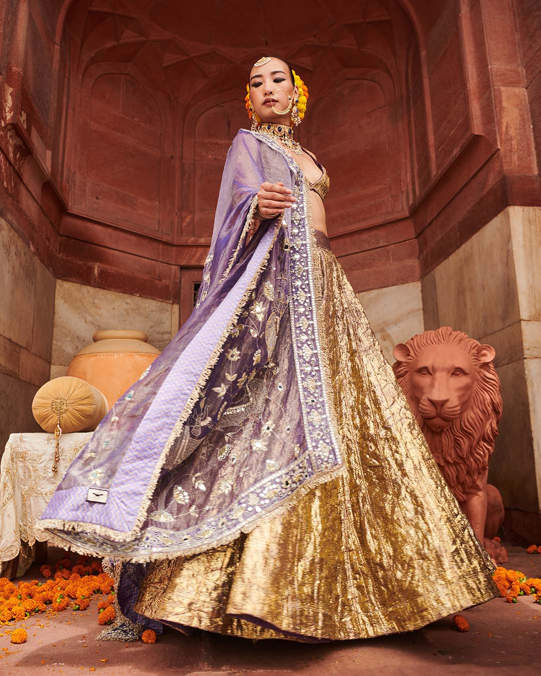 Krishna Kumud Lampi Lehenga