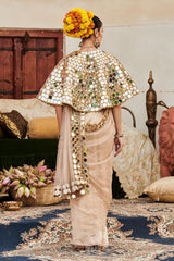 Mradul Aayna Cape Saree