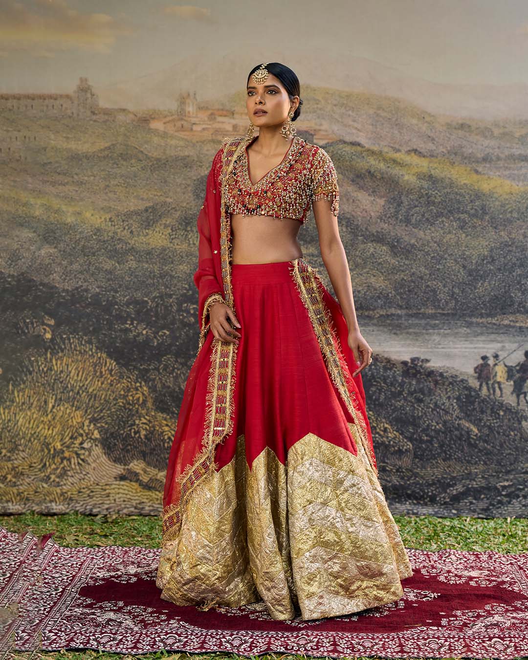 Lalima Jadau Lehenga Set