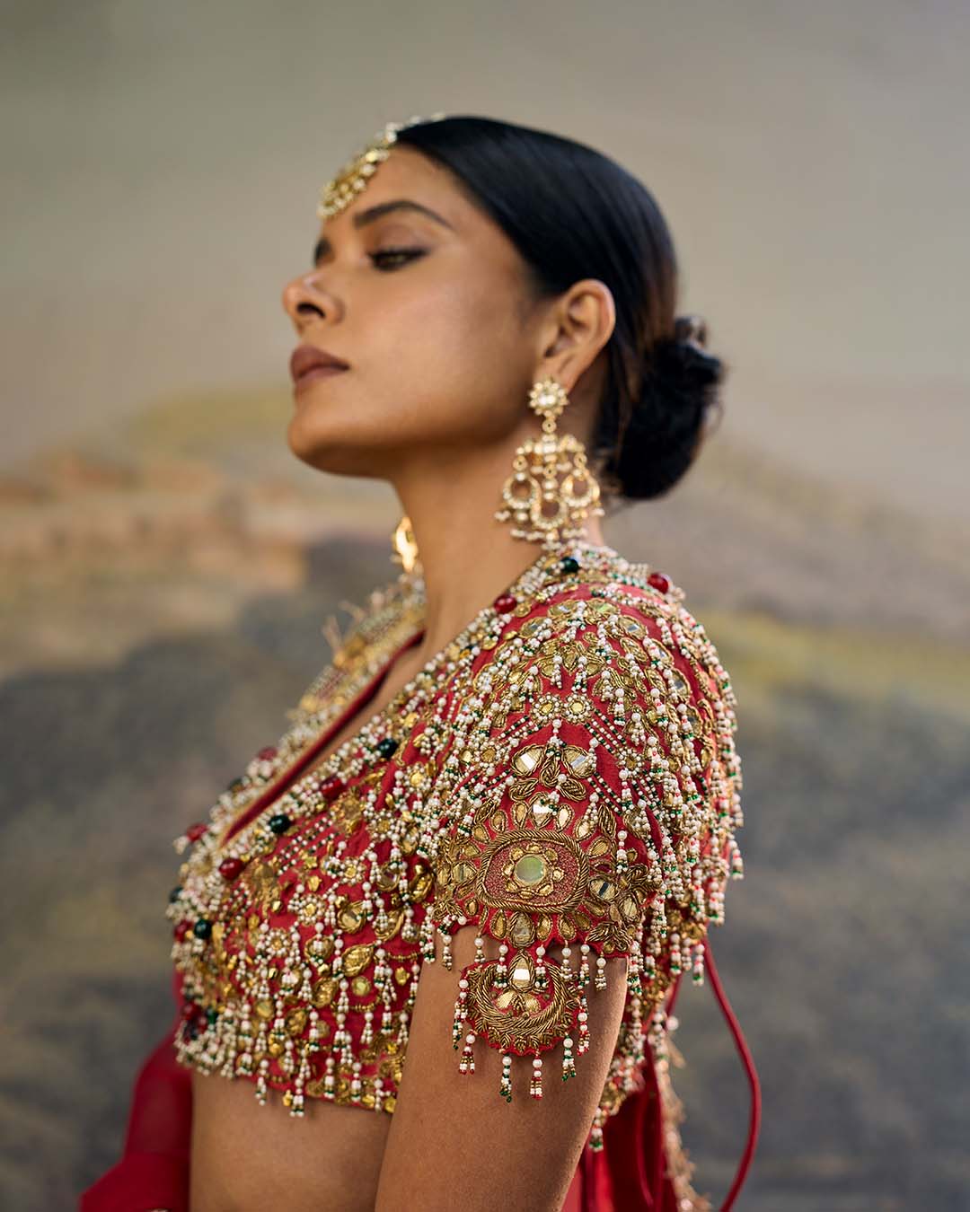 Lalima Jadau Lehenga Set