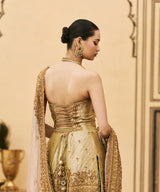 Hariyal Velvet Brocade Farshi Set