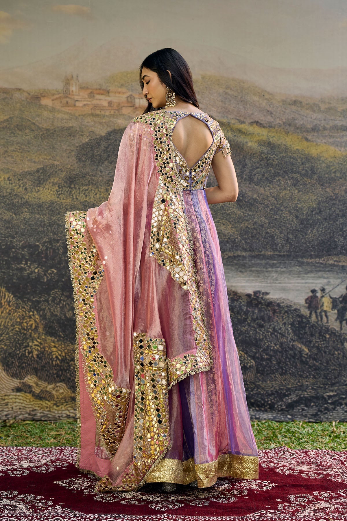 Gulrangi Mirror Anarkali Set
