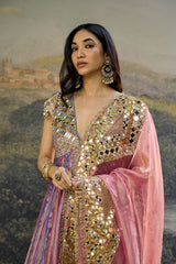 Gulrangi Mirror Anarkali Set