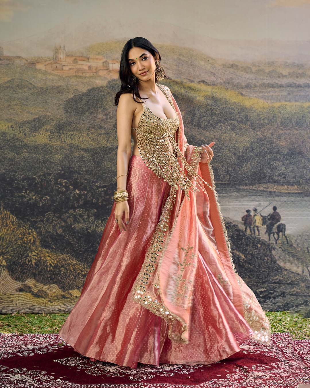 Gulbahar Mirror Sharara Set