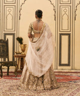 Maang Tika Tissue Lehenga Set