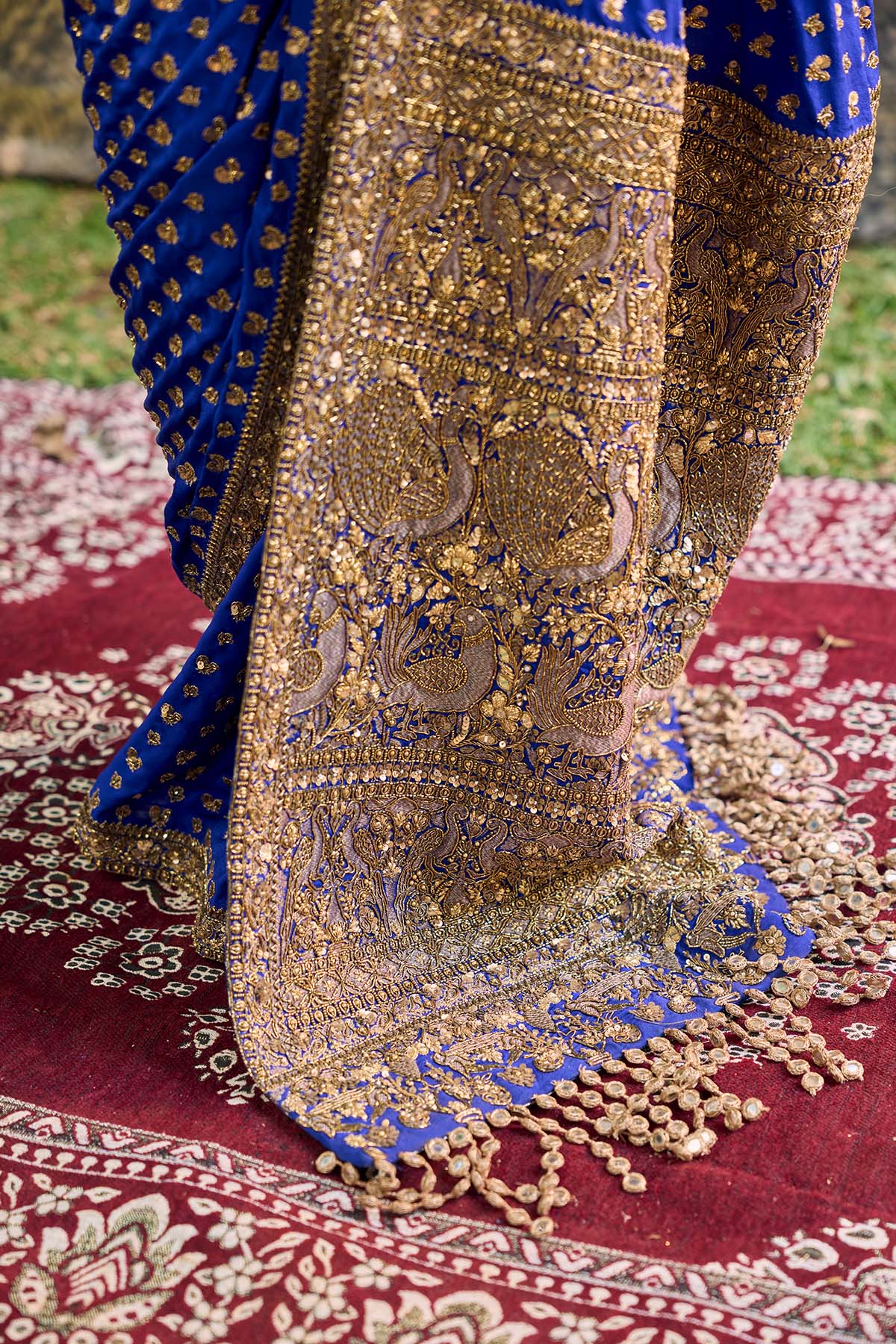 Neelpari Dabka Silk Saree Set