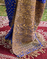 Neelpari Dabka Silk Saree Set