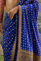 Neelpari Dabka Silk Saree Set