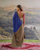 Neelpari Dabka Silk Saree Set