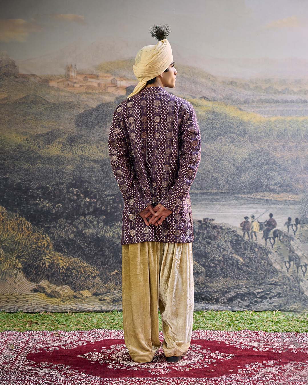 Baijanti Brocade Kurta Set