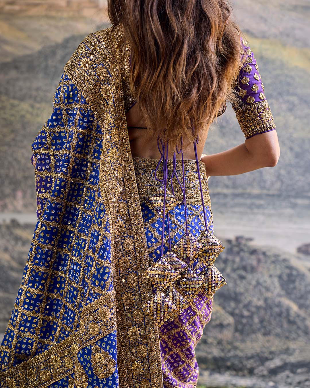 Advay Ombre Saree Bandhani Set