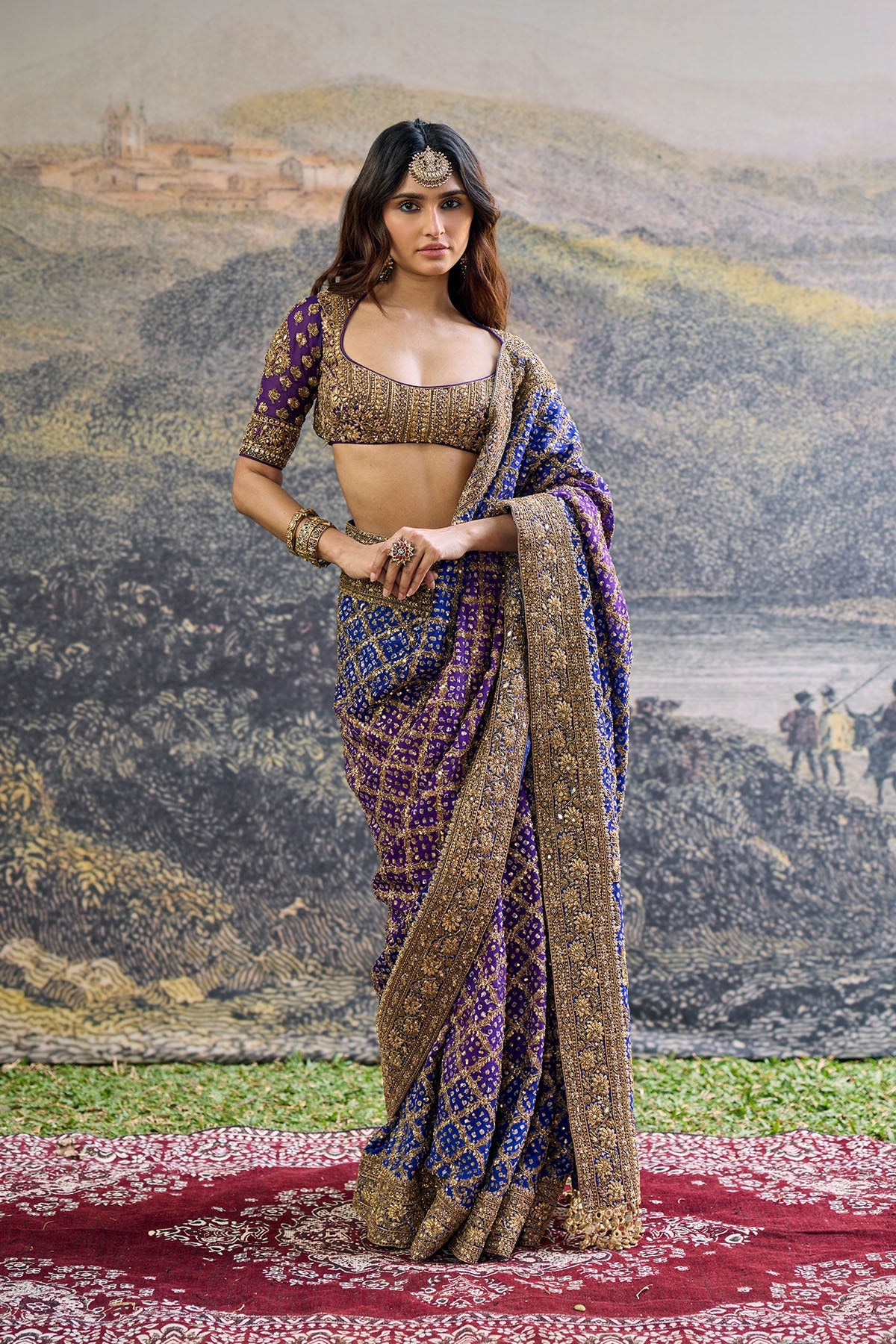 Advay Ombr? Saree Set