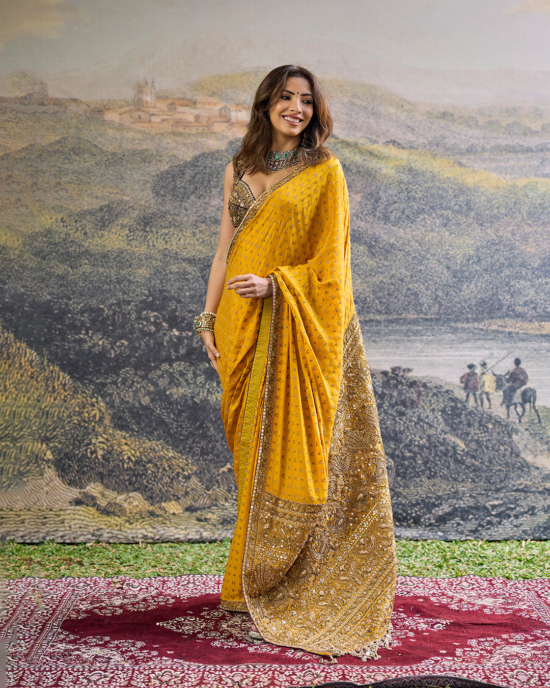 Pehr Crepe Saree Set