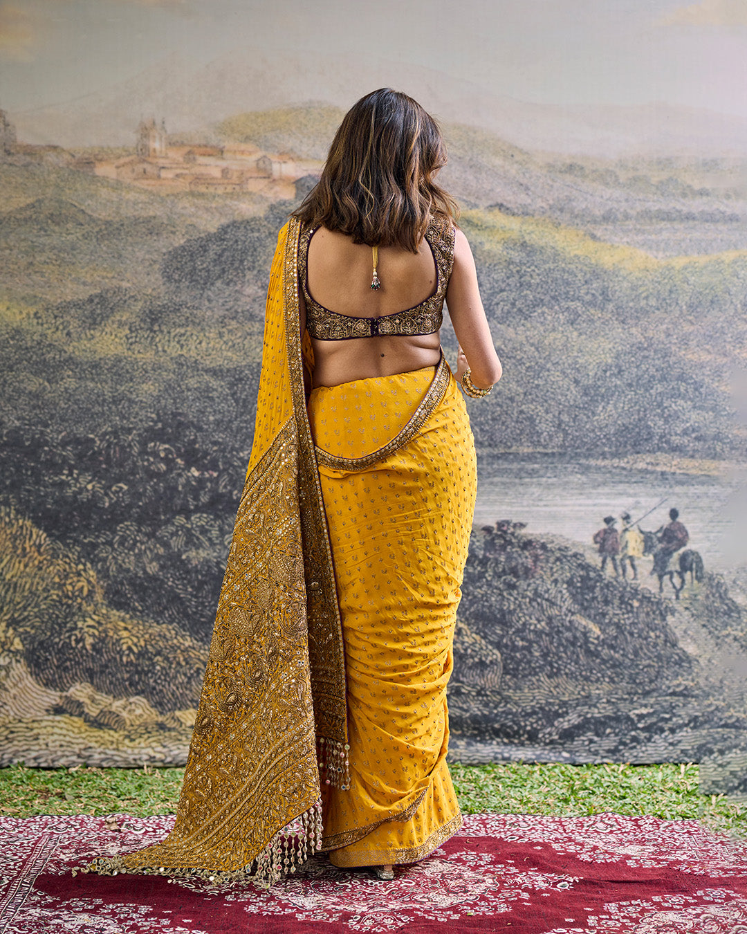 Pehr Crepe Saree Set