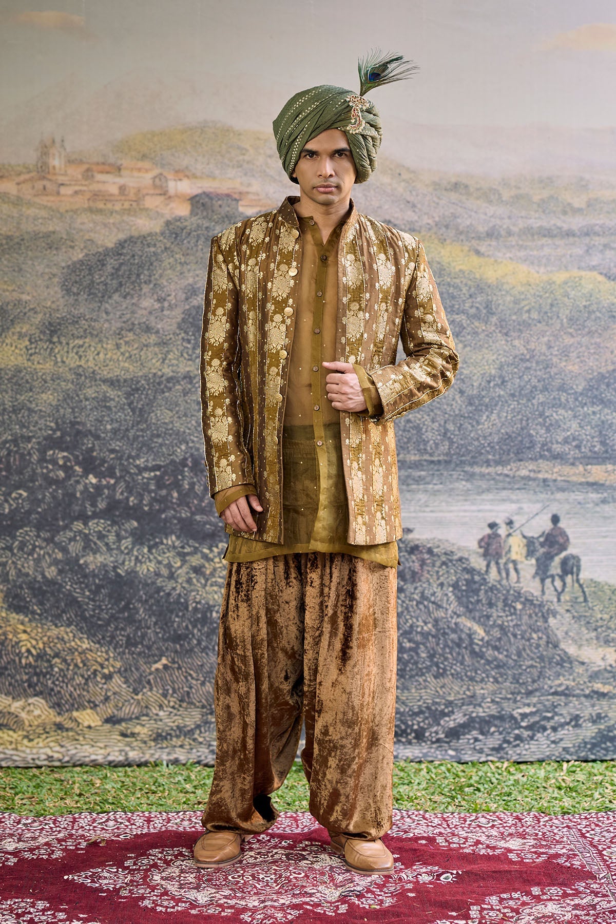 Zarvika Brocade Bundi Set