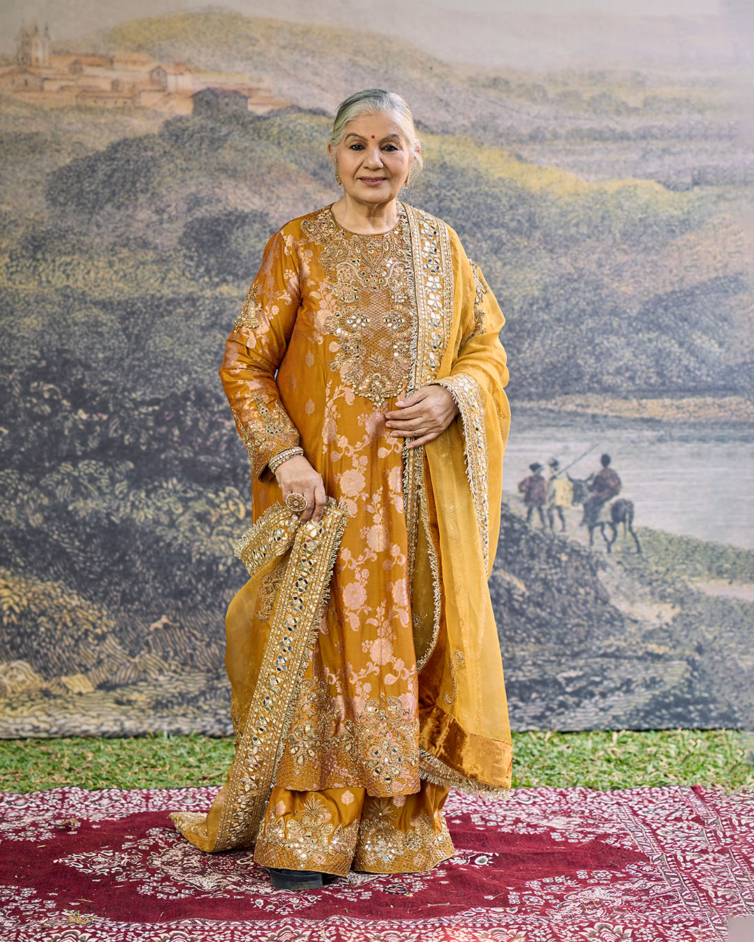 Sunehri Zari Sharara Set