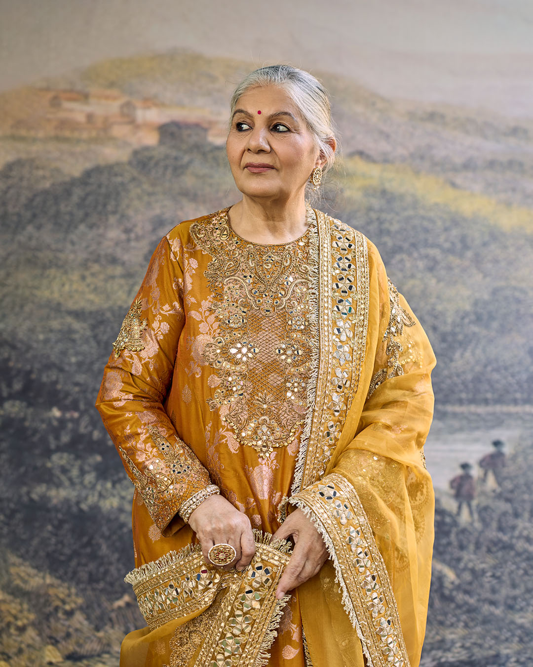Sunehri Zari Sharara Set