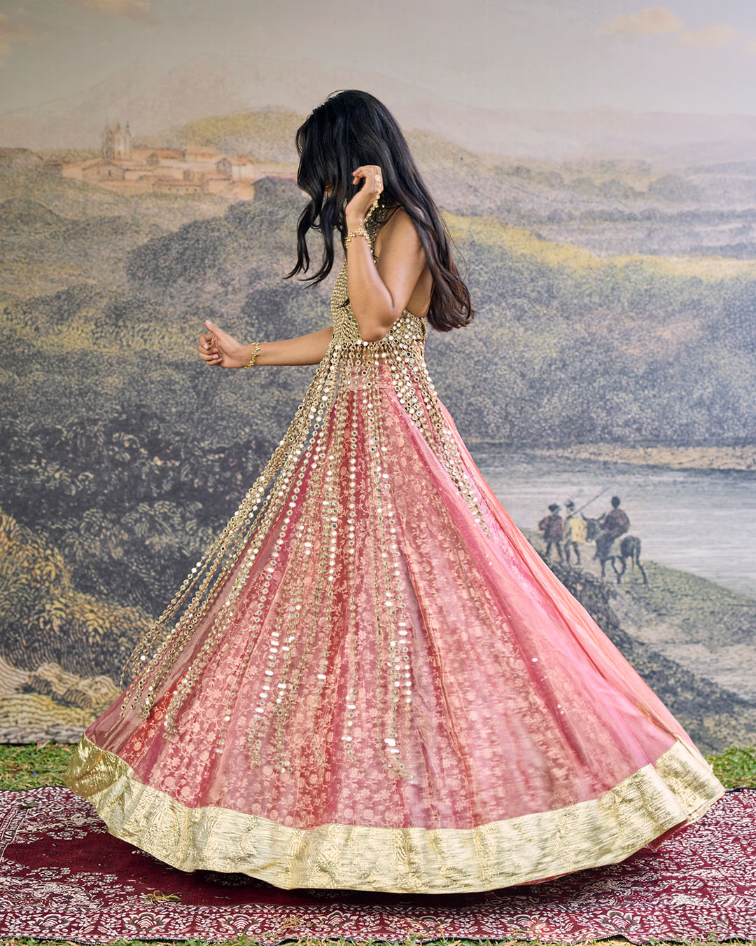 Gulbahar Mirror Lehenga Set