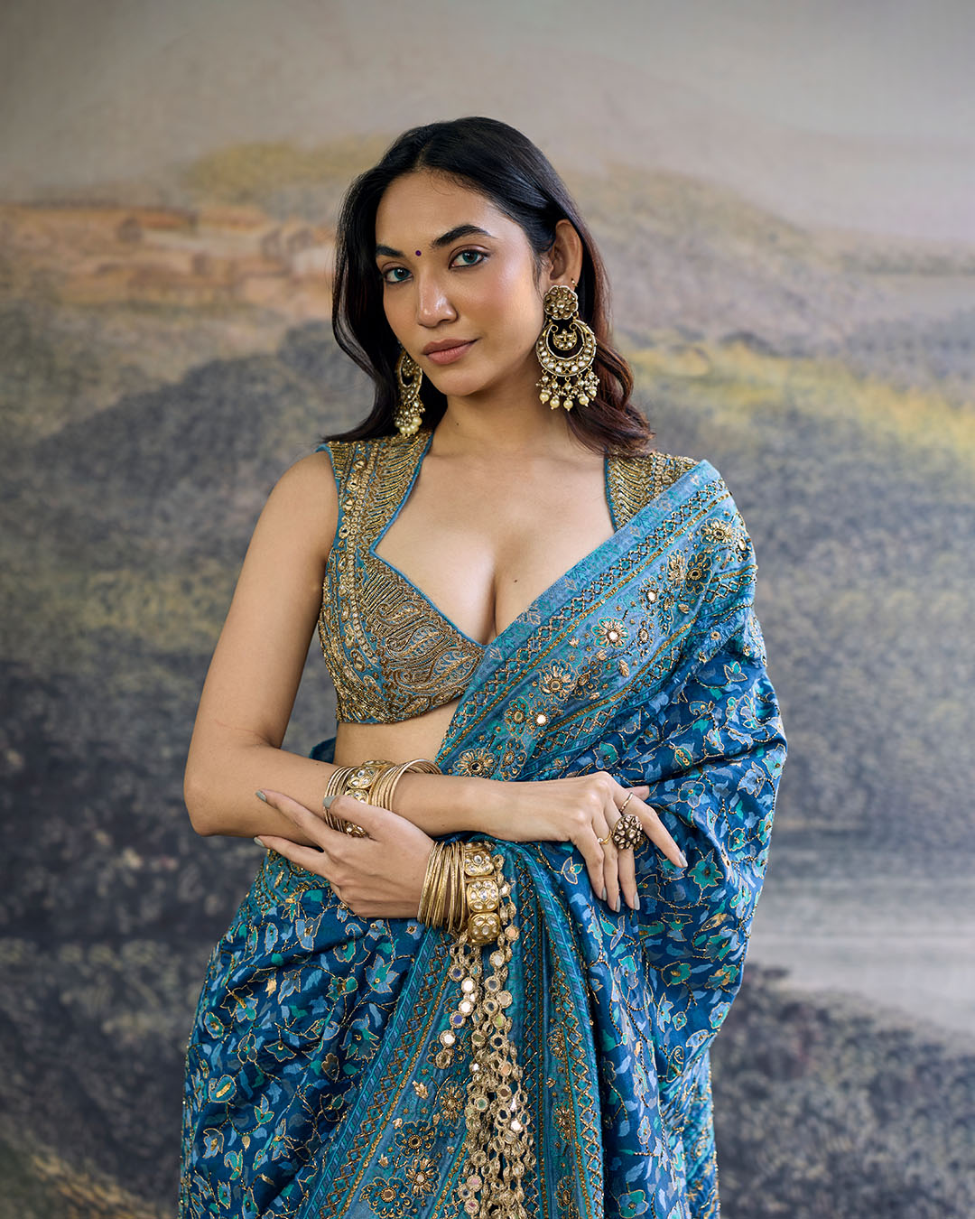 Neelambari Saree Set