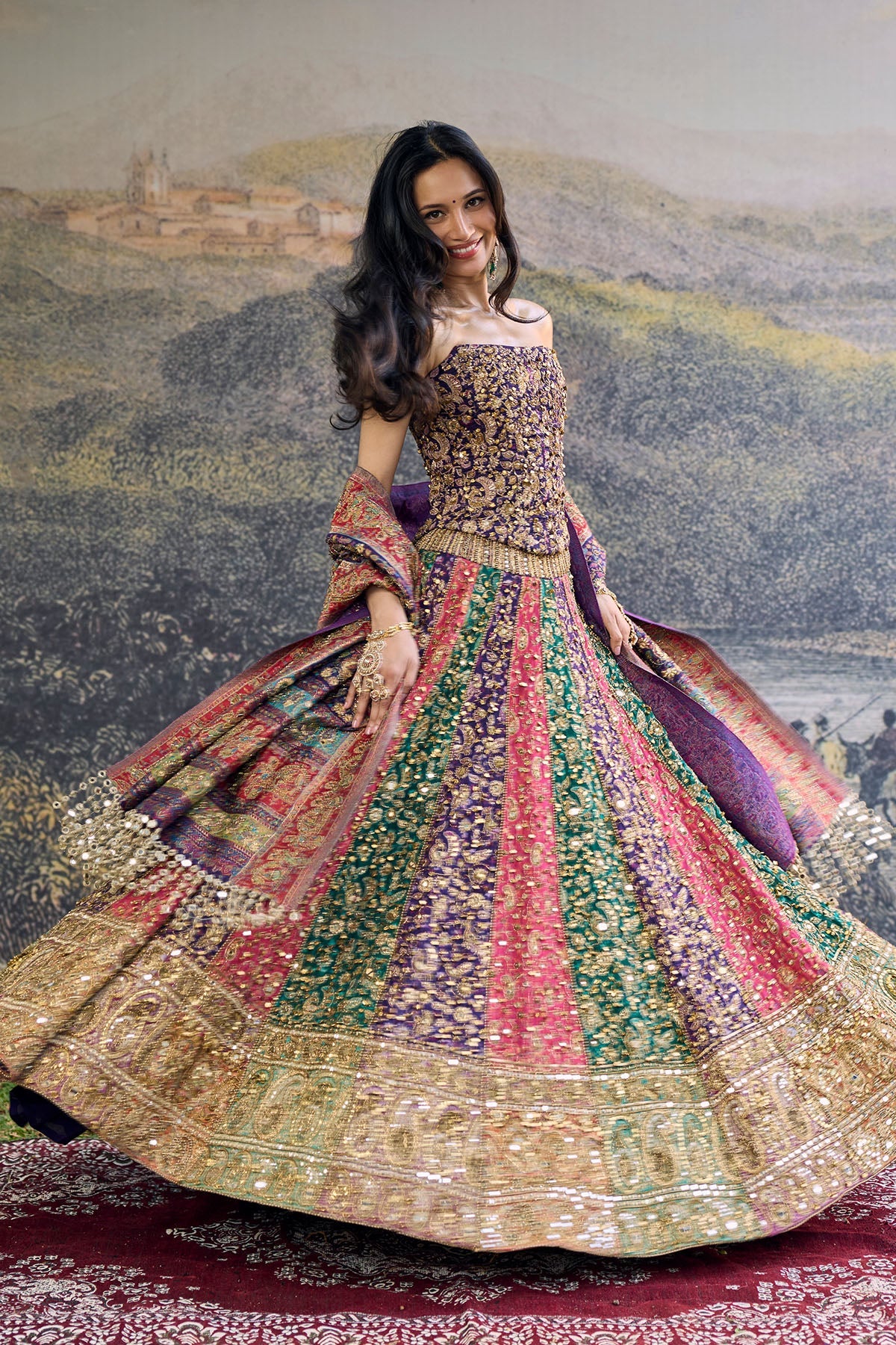 Rang Mahal Jamewar Lehenga Set