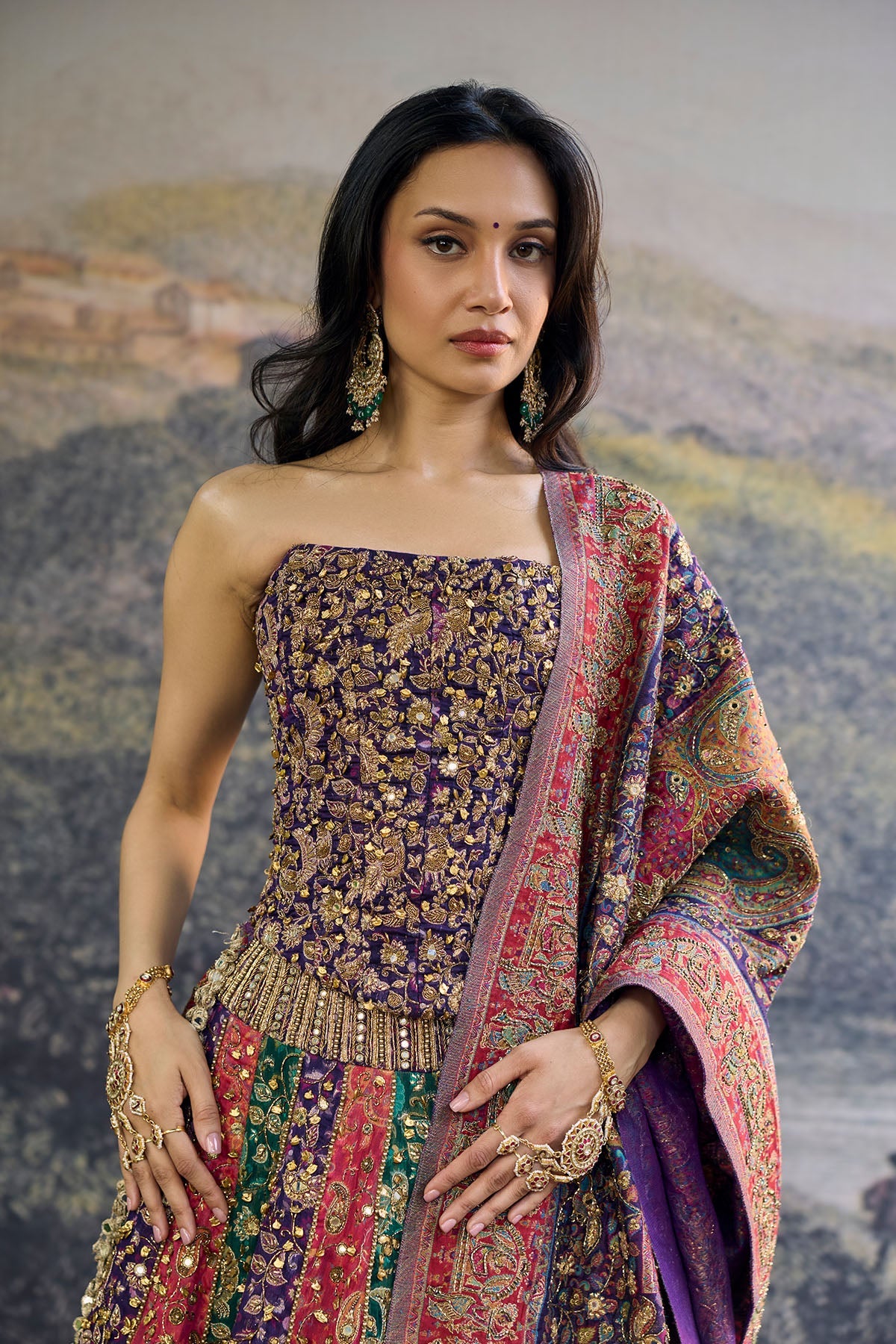 Rang Mahal Jamewar Lehenga Set