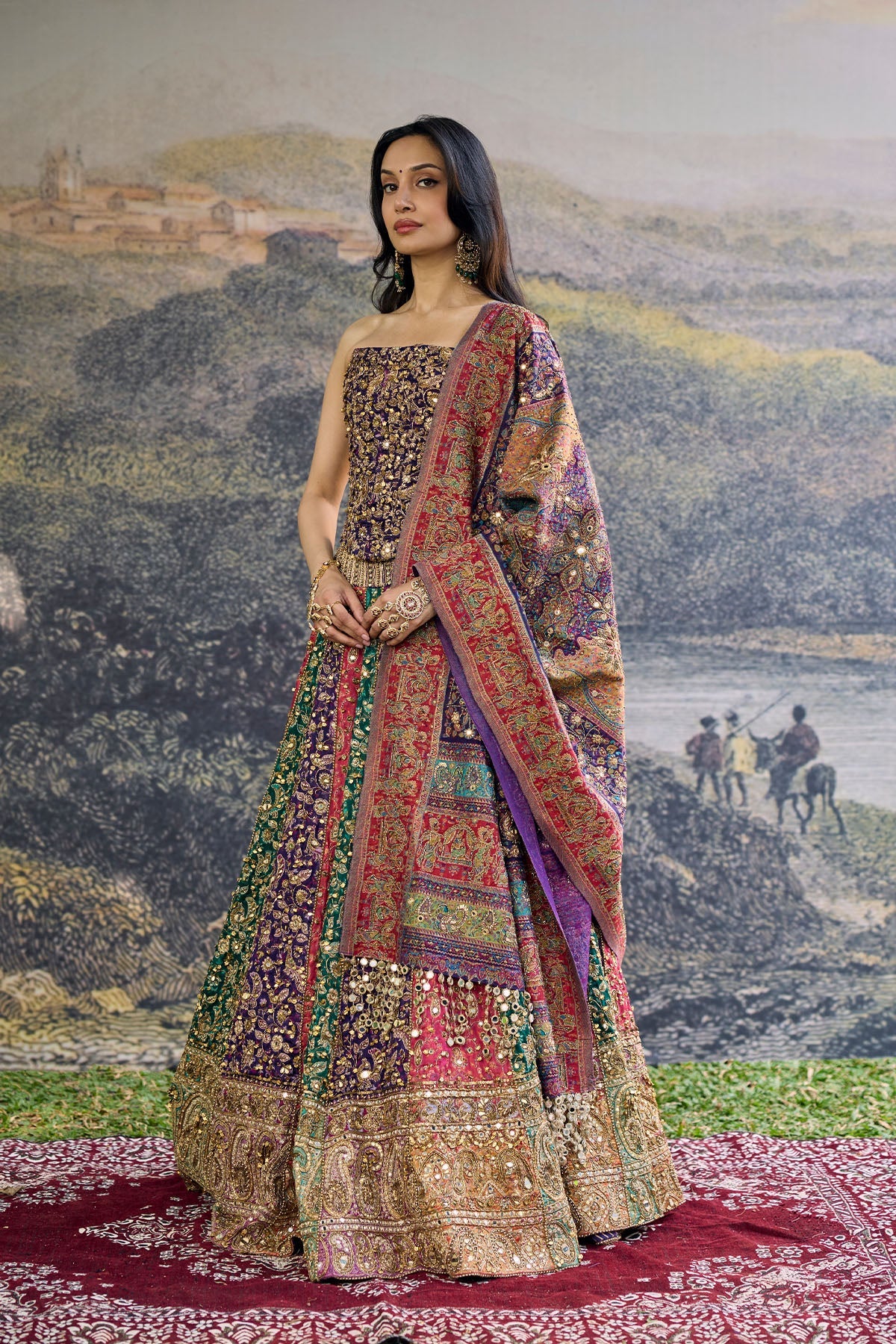 Rang Mahal Jamewar Lehenga Set