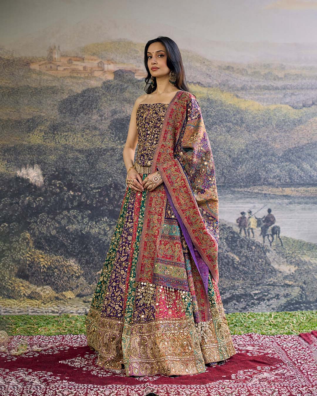 Rang Mahal Jamewar Lehenga Set