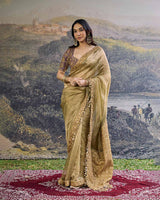 Zarvika Fusion Tissue Saree Set