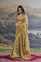 Zarvika Fusion Tissue Saree Set