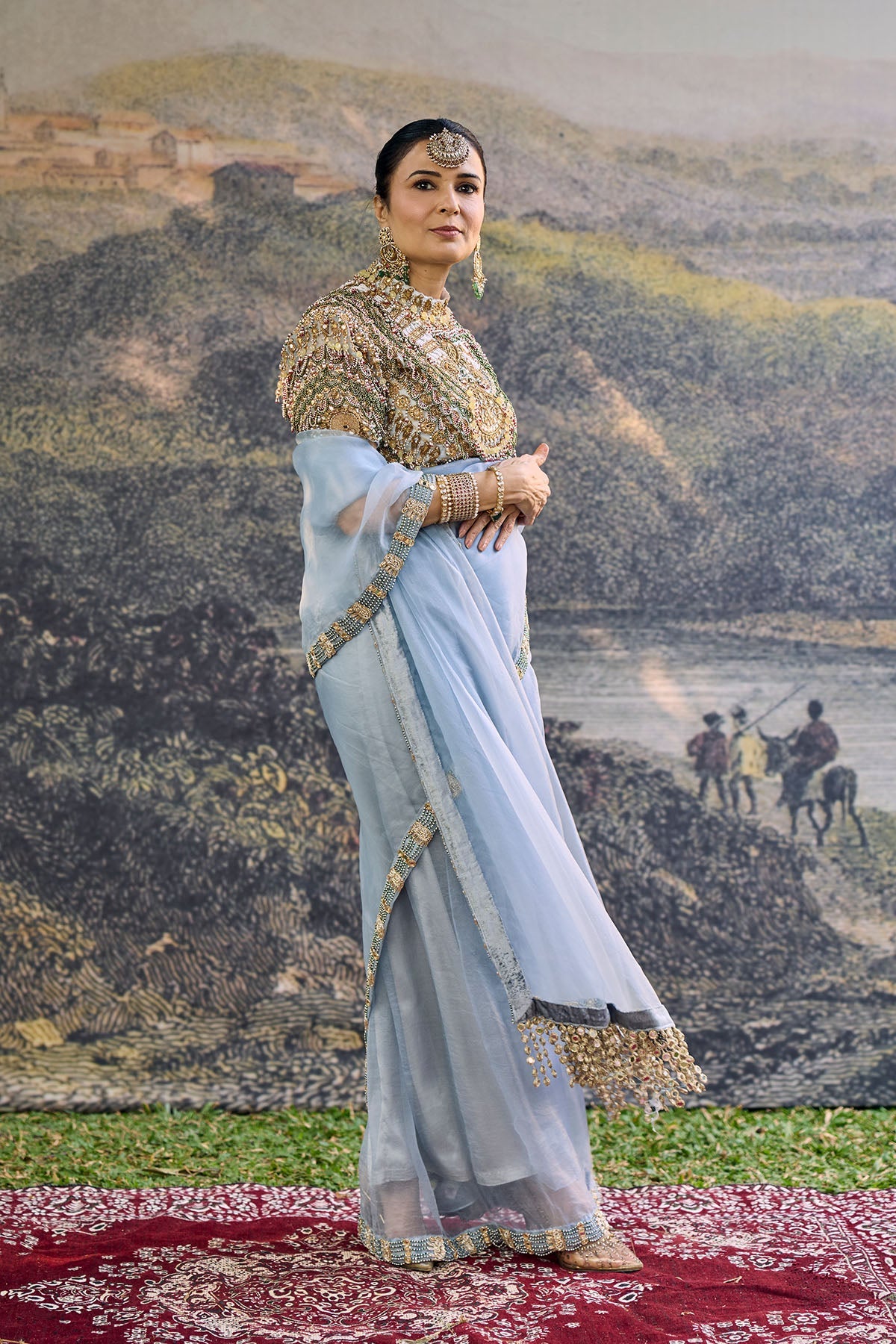 NEELAMBARA SAREE SET