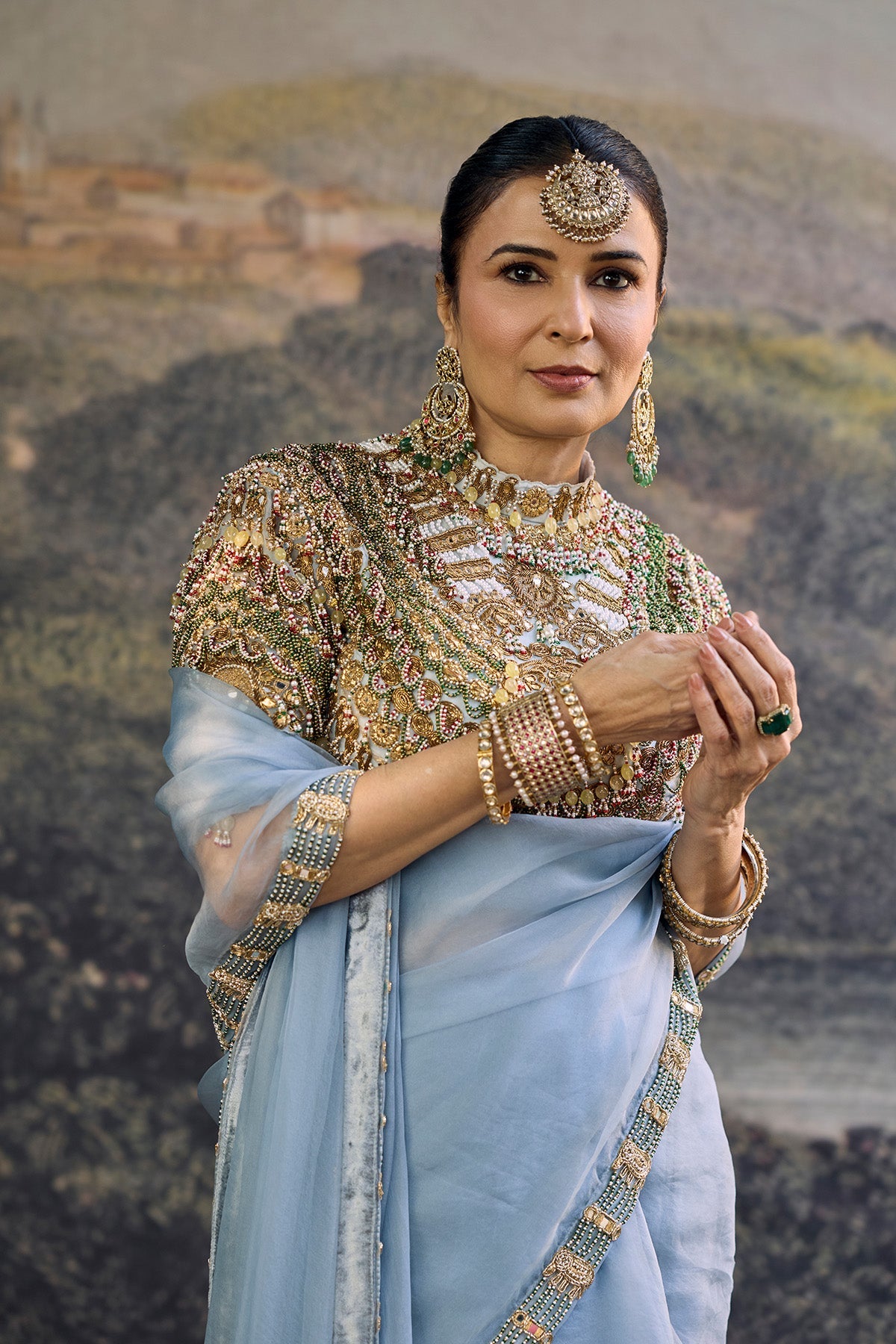 NEELAMBARA SAREE SET