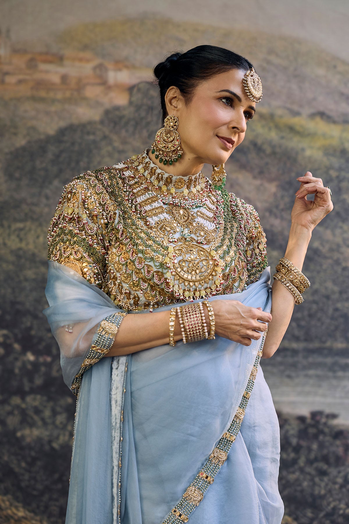 NEELAMBARA SAREE SET