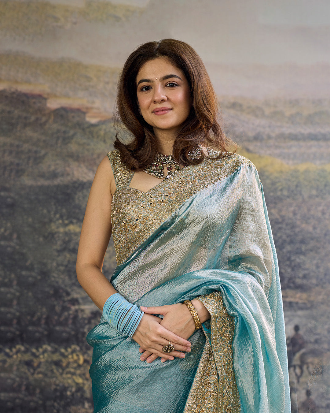 Shobhana Tissue Saree Set