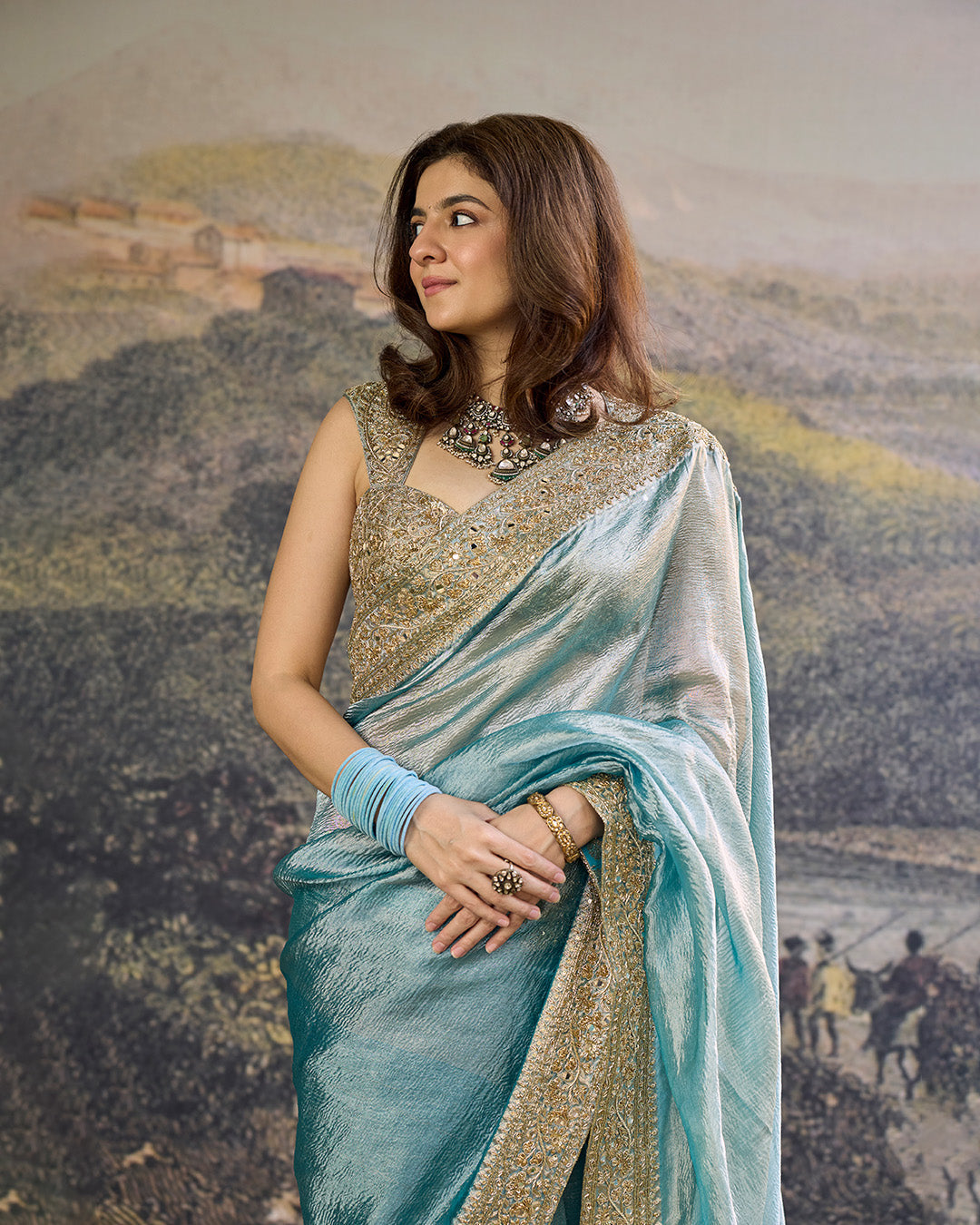 Shobhana Tissue Saree Set