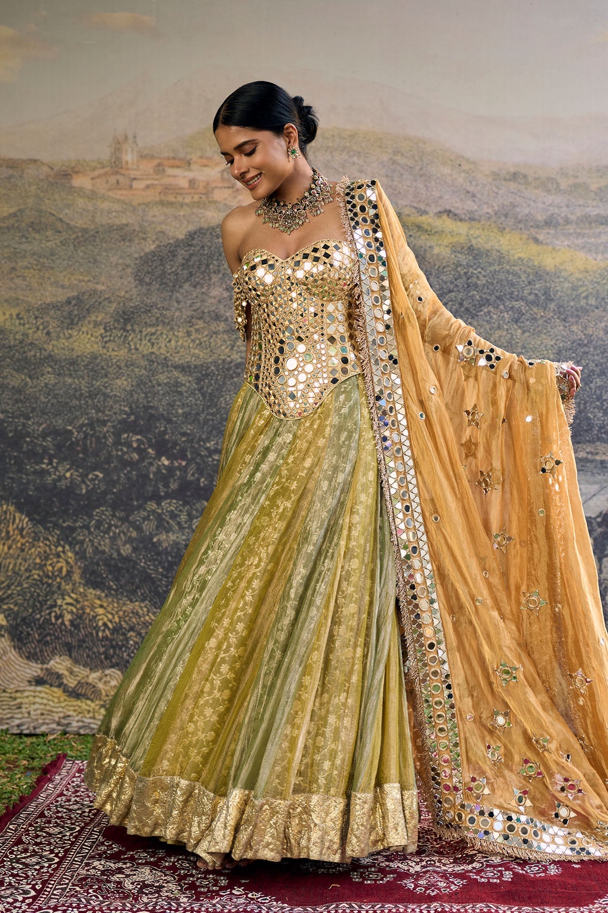 Hiranya Mirror Lehenga Set