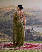 Zoya Jewel Organza Saree Set