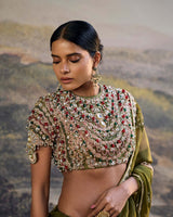 Zoya Jewel Organza Saree Set