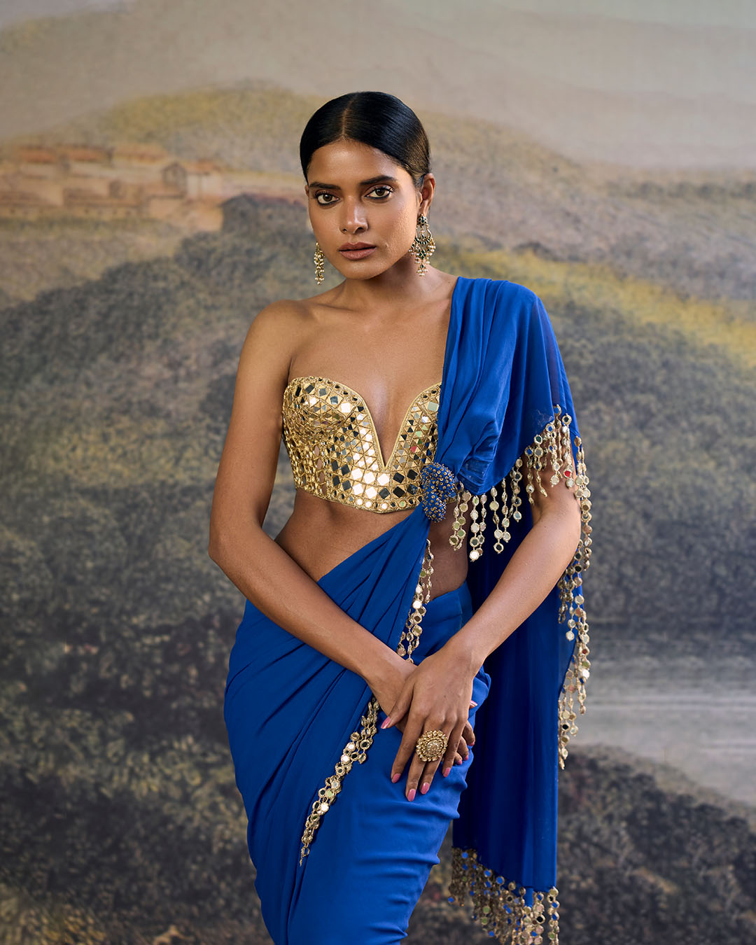 Neelanjana Mirror Saree Set