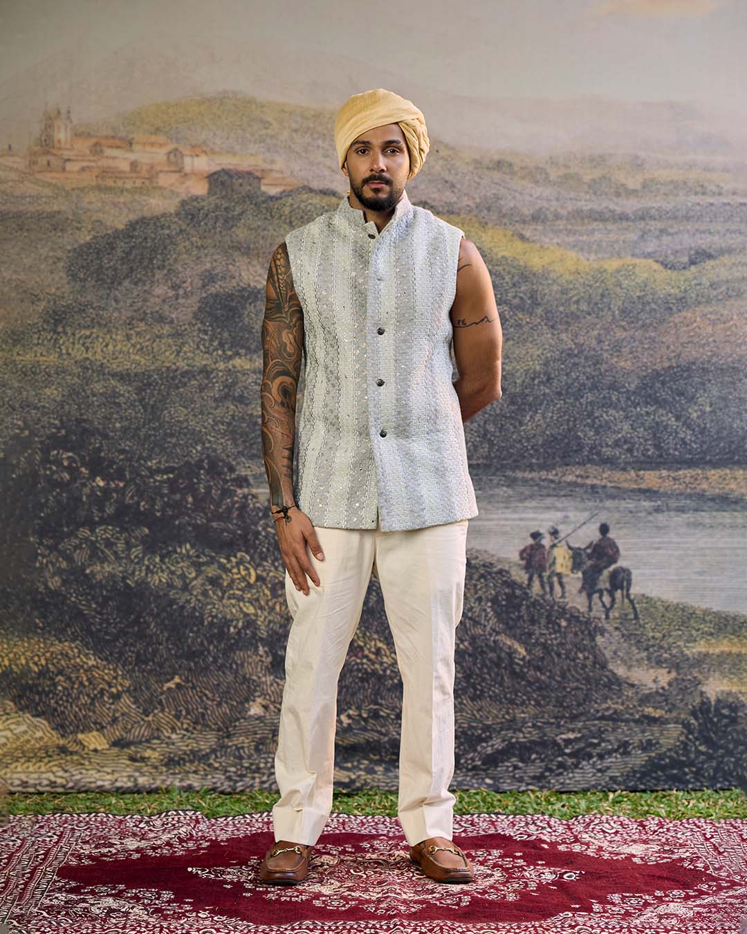 Zoravar Chikankari Bundi Set-A