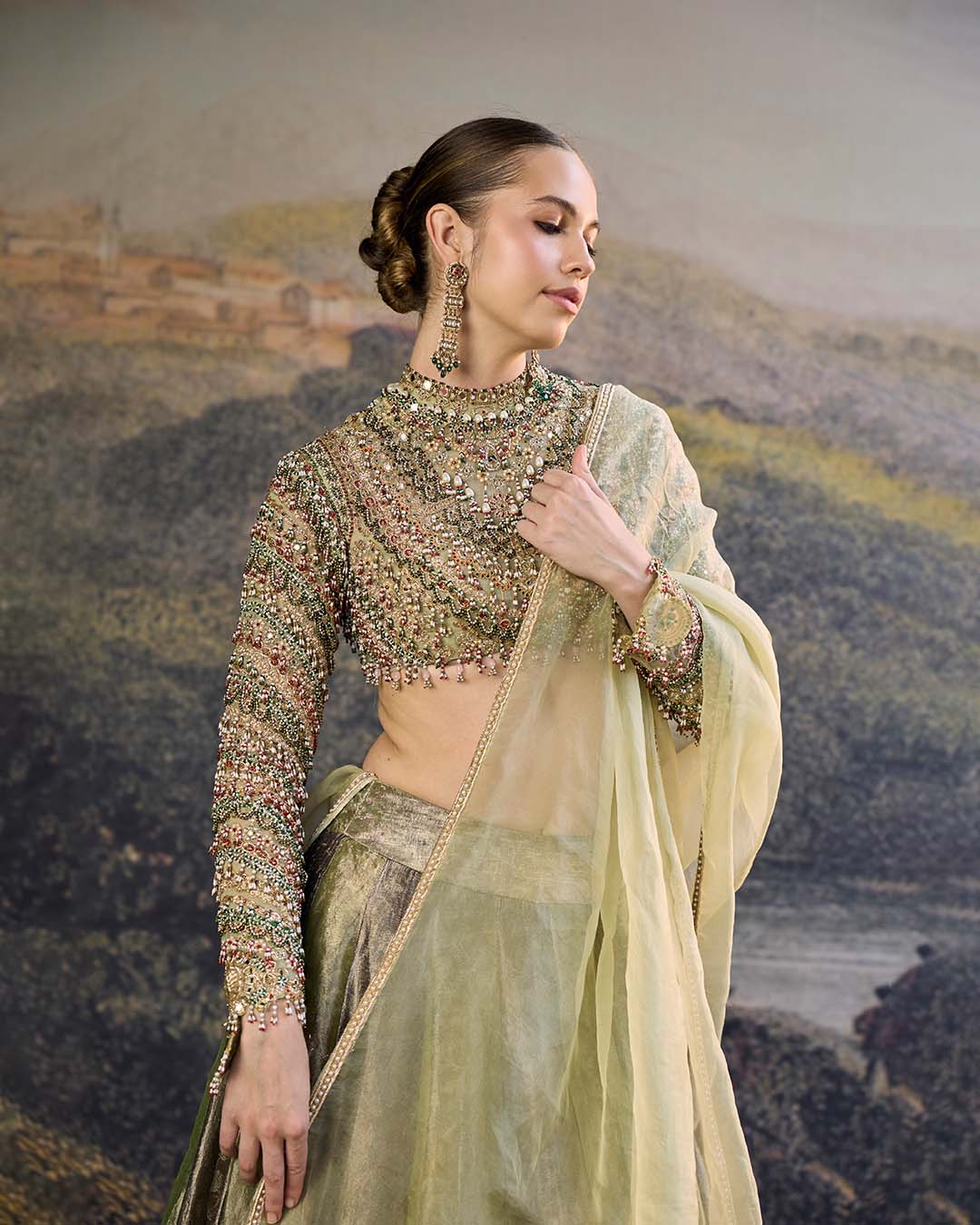 Zarreen Jadau Lehenga Set