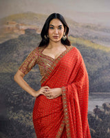 Surahi Rang Handloom Saree Set
