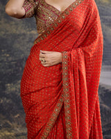 Surahi Rang Handloom Saree Set