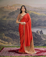Surahi Rang Handloom Saree Set